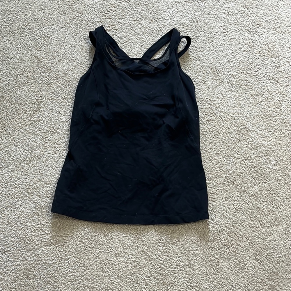 COPY - Lululemon black tank with built in sports bra